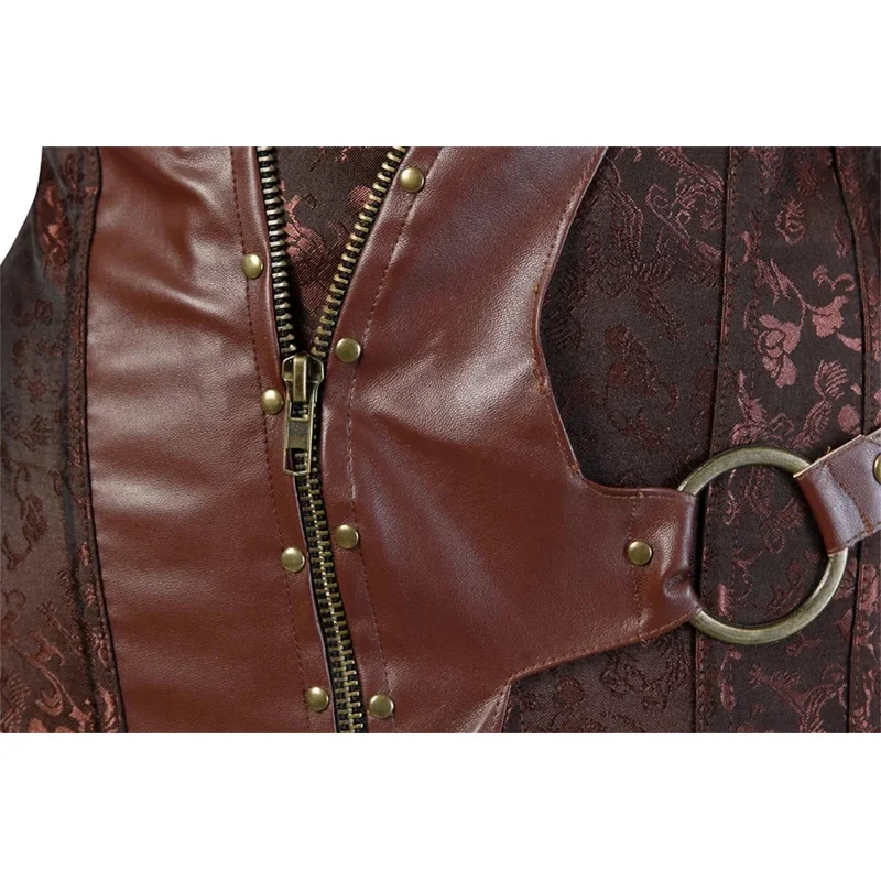 مشد جلد القراصنة للنساء ، مشد قوطي ستيم بانك ، مشد كلاسيكي مثير ، ملابس حفلة تنكرية للهالوين ، حجم كبير