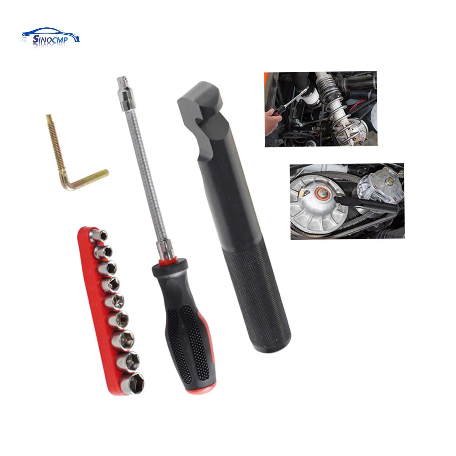 

1 Set Belt Changing Tool Clutch Cover Removal Tool Kit For Polaris RZRS 900/ XP/RZR XP4 1000 Car Replacement Automatic Parts