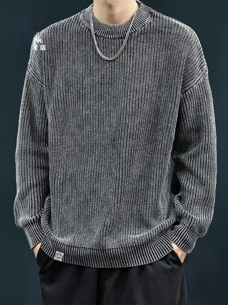 

PaulFrank Pure Cotton Knitted Sweater Men's Autumn Heavyweight Casual Warm round Ne Top Comfortable Breathable Long Sve