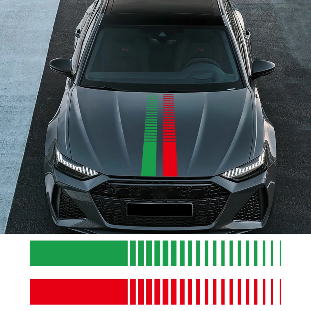 Car Front Hood Sticker PVC Decal Decorative Sticker Creative Car Accessories Waterproof Styling Decals Self-adhesive Film