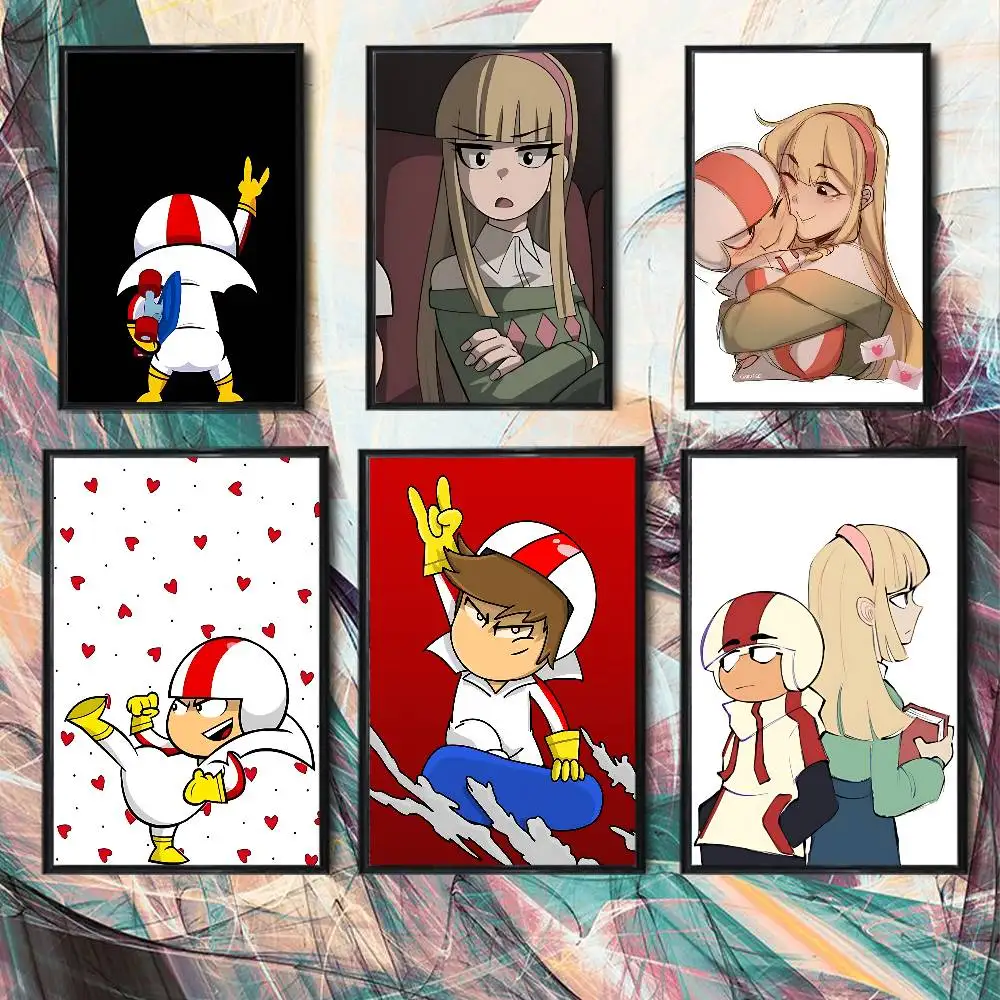 Pôsteres e Adesivos Grandes de Kendall Perkins e Kick Buttowski para Decoração de Parede, Quadros, Pinturas, Presentes para Sala de Estar, Restaurante e Bar
