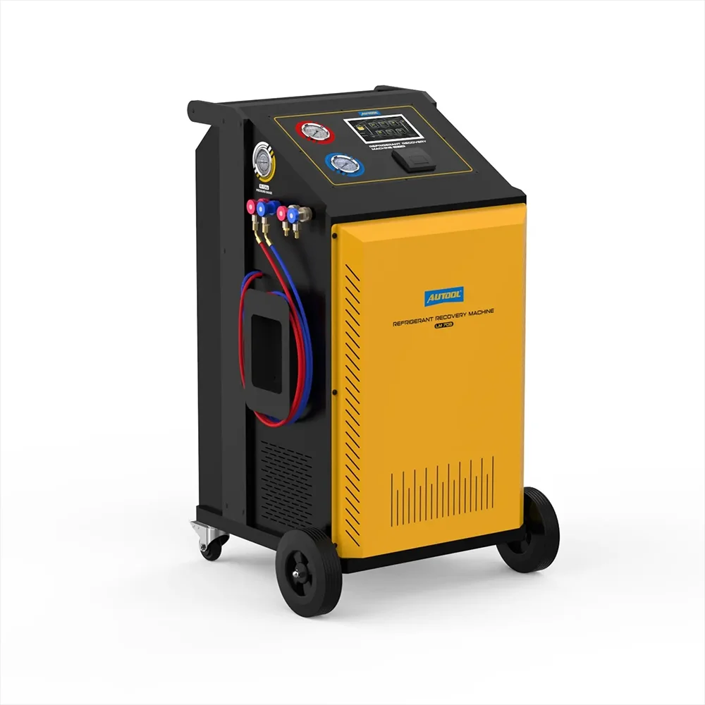 Dual Gases AUTOOL LM708 Professional Refrigerant Recovery and Recharge Station for Automotive Air Conditioning Systems