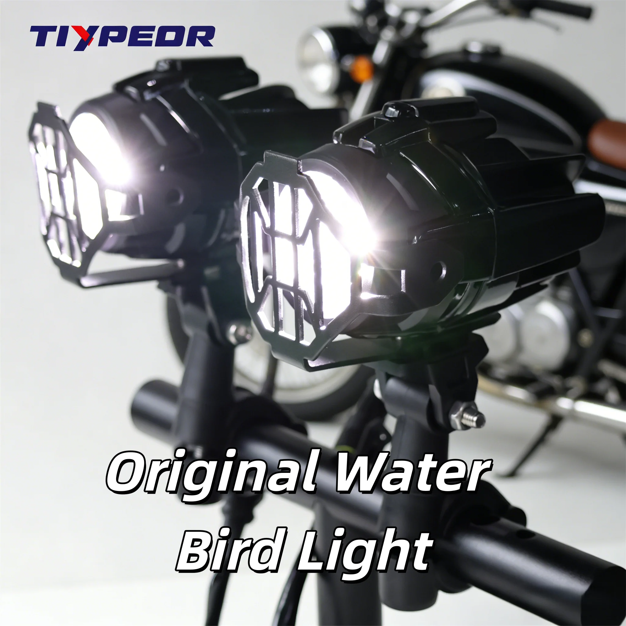TIYPEOR Aluminum alloy motorcycle headlamp Original waterfowl lamp 15W power white light Best Selling LED flashing light