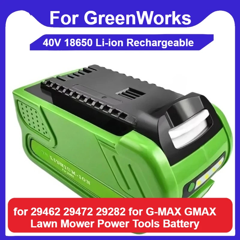 ل GreenWorks 40 فولت 18650 ليثيوم أيون بطارية قابلة للشحن ل 29462 29472 29282 ل G-MAX GMAX جزازة العشب أدوات كهربائية البطارية