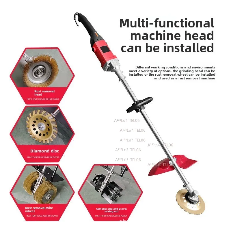 Handheld Electric Rust Remover Grinder Polisher for Steel Tile Cement Floor Ship Wire Brush I Beam