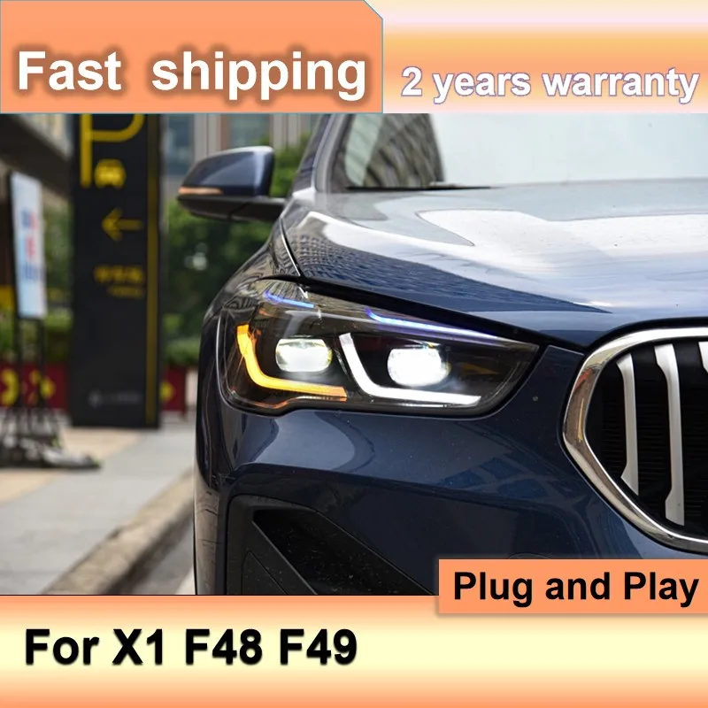 

Car Accessories for BMW F48 Head Light 2016-2019 X1 Headlight F49 DRL Dynamic Turn Signal High Beam Projector Lens