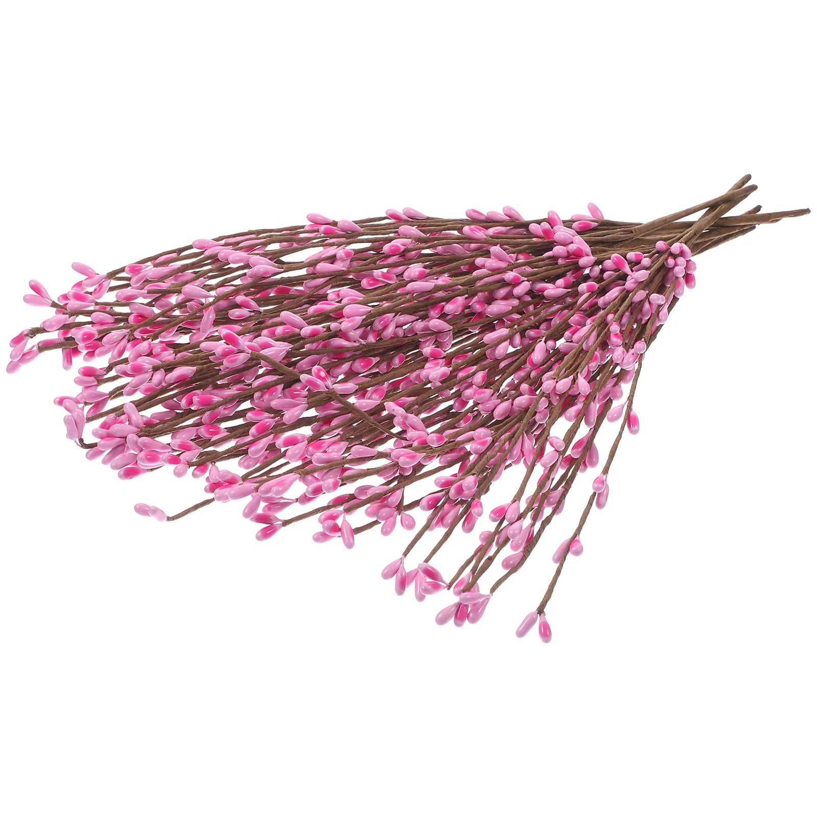 

10 Pcs Cherry Blossoms Artificial Flower Ornament Decoration Pink Paper Fake Berry Stems Autumn