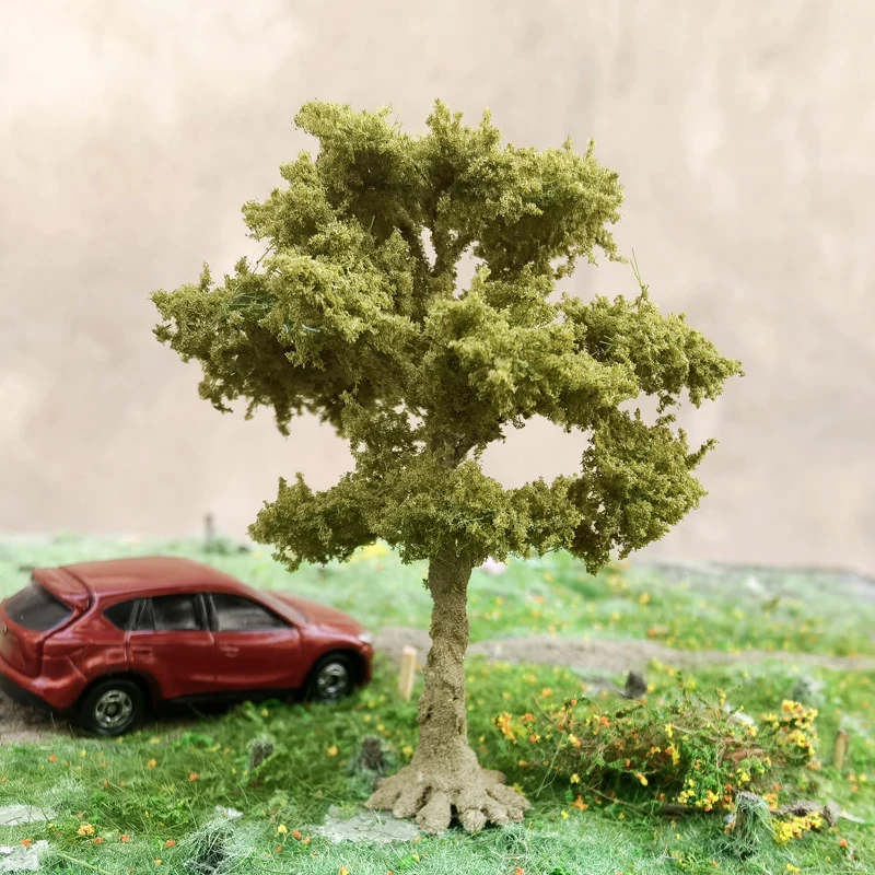 Modèle d'arbre en fil de 12cm, paysage Miniature, décoration d'arbre vert, Table de sable de montagne, matériel de bricolage, échelle, modèle de Train, aménagement ferroviaire