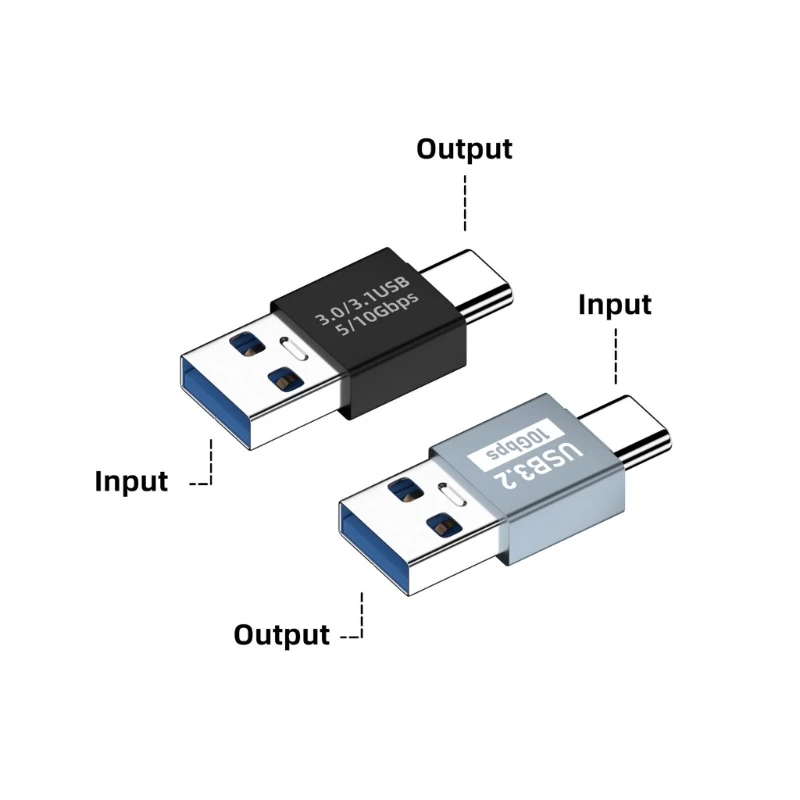 Переходник USB C OTG с углом поворота 90/180 градусов, Переходник USB C Type C «папа» на USB «папа», U-образная проекция 3,0, разъем для компьютера, телефона