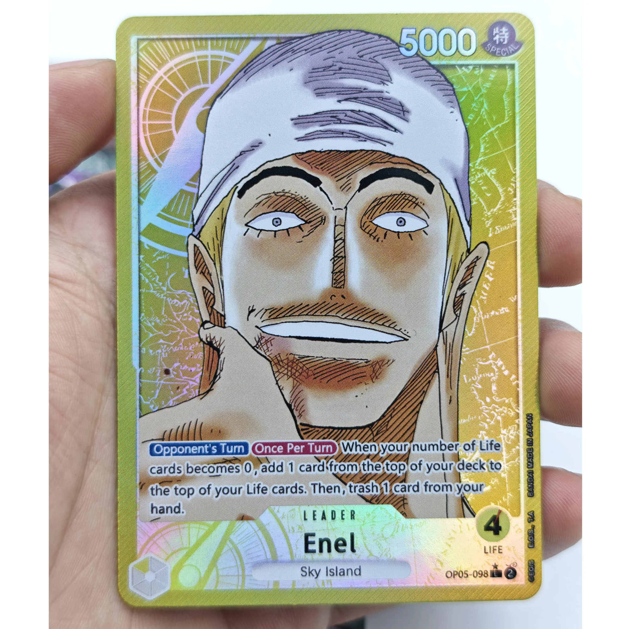 لتقوم بها بنفسك قطعة واحدة Opcg Enel (متوازي) جمع بطاقة الصحوة من العصر الجديد Op 05 أنيمي جمع بطاقة لعبة هدية