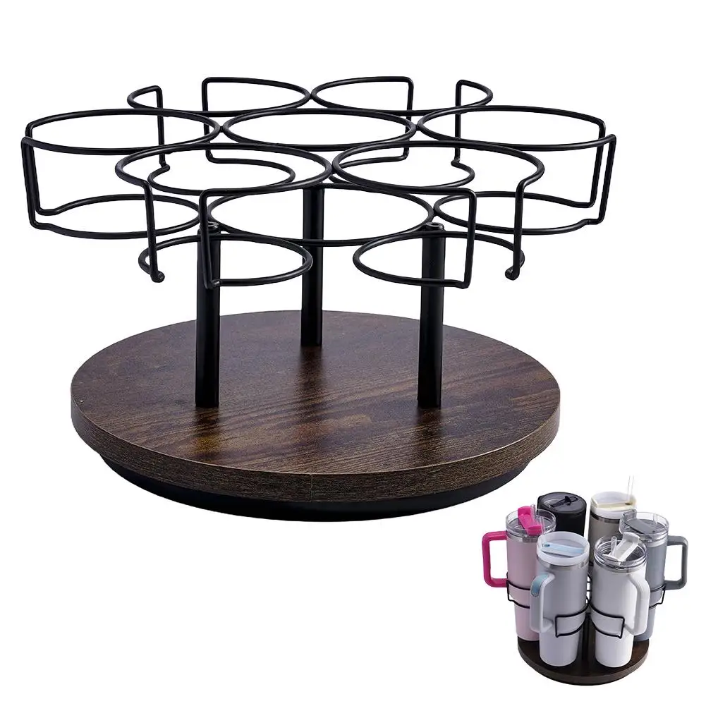 

For Stanley Water Cup Display Rack For STANLEY 40oz Water Cup Rotating Cup Holder Wooden Water Cup Display Cup Holder