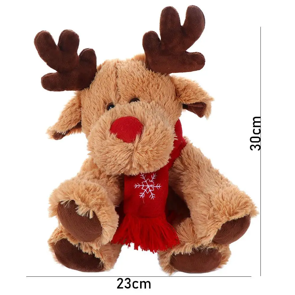 30cm Soft Doll Elk Dolls Accessories Reindeer Doll Toys Plush Doll Elk Plush Toys Stuffed Toy Christmas Gifts