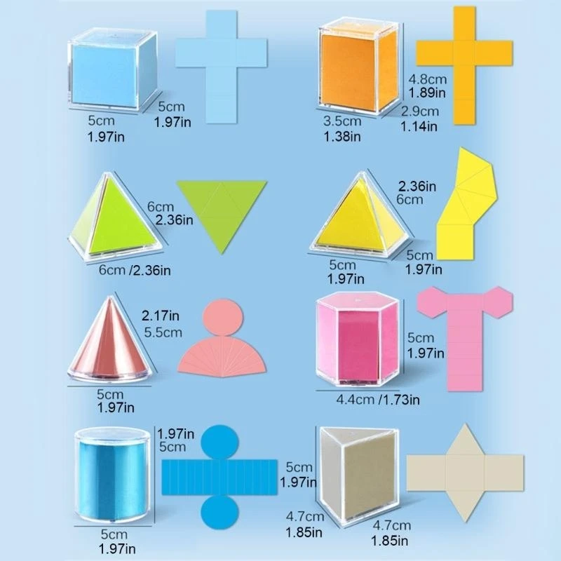 8 Cái Hình Học Mẫu Tháo Lắp Cube Hình Trụ Nón Đồ Chơi Toán Học Tài Nguyên Học Giáo Dục Tặng Thả Vận Chuyển
