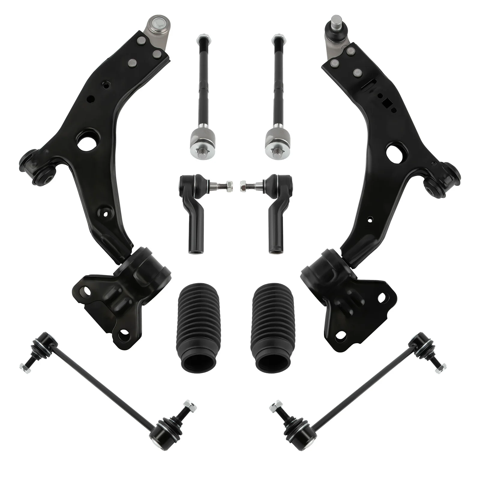 10 pcs Front Control Arm Ball Joint Sway Bar Kit for Escape 2013-2018 All Models