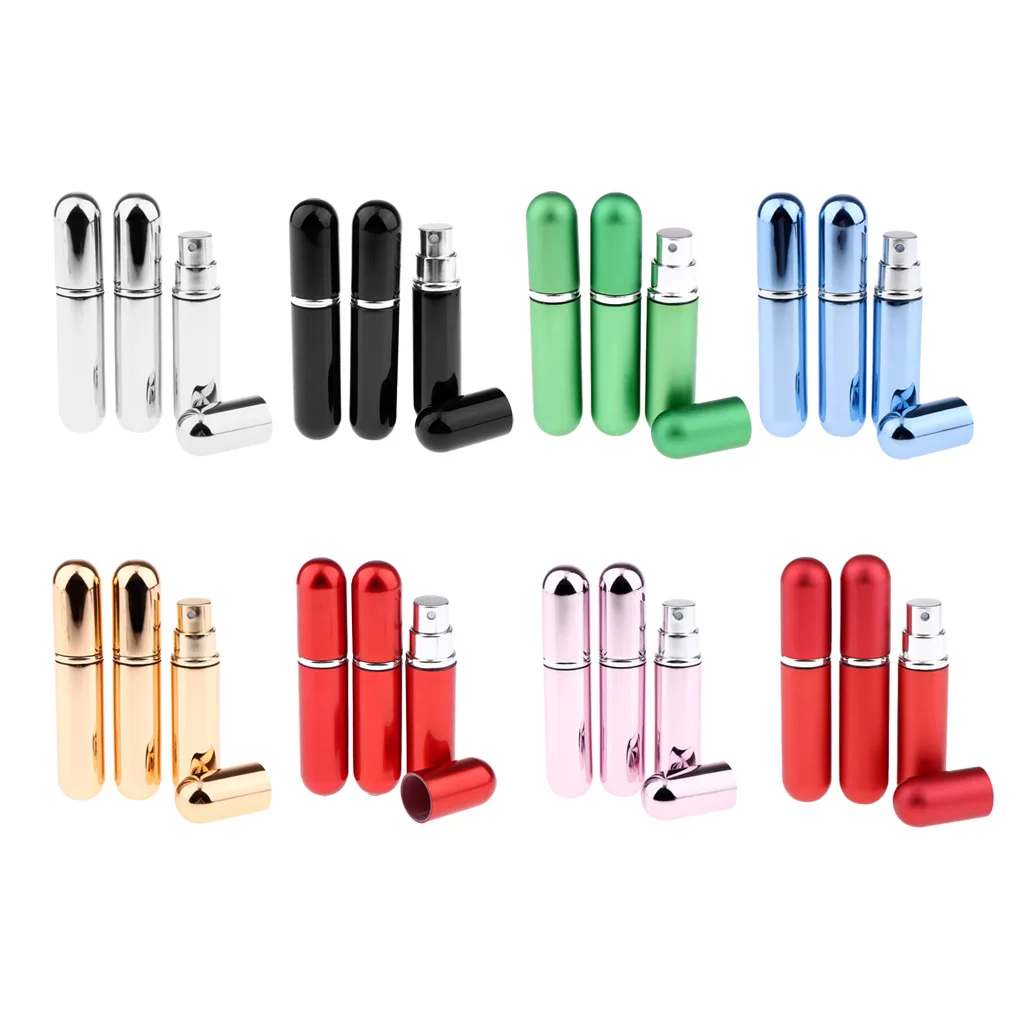 Mini Perfume Spray Bottle 5 Ml Glass Refillable Atomizer Fine Mist Pump for Essential Oils and Samples