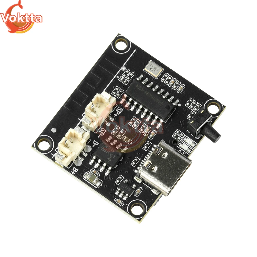 DC5V 3 واط وحدة مضخم صوت بلوتوث ضبط قابل للتعديل بلوتوث مكبر كهربائي نوع C واجهة يدعم تشغيل بطاقة الذاكرة TF