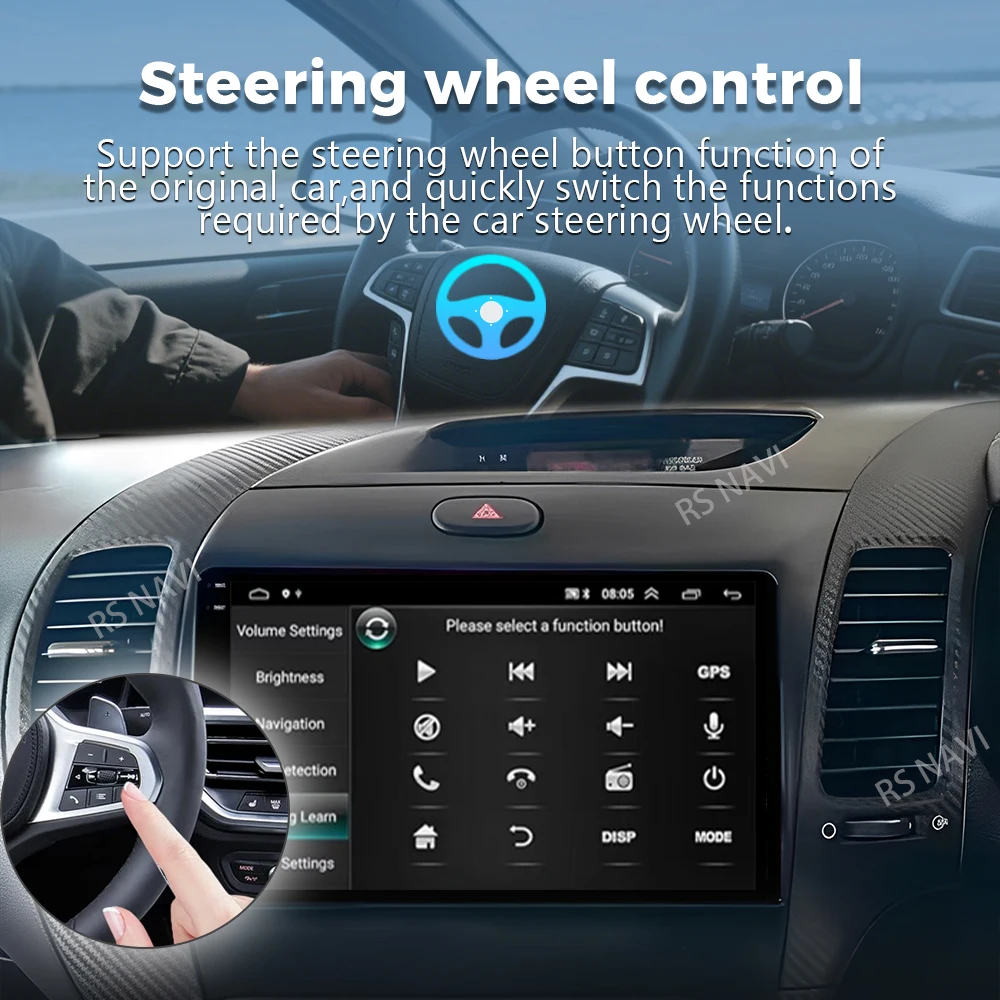 التوصيل والتشغيل أندرويد 15 Carplay Auto لكيا K3 سيراتو فورتي 2013 - 2017 RHD راديو السيارة لتحديد المواقع مشغل فيديو الوسائط المتعددة 2din DVD