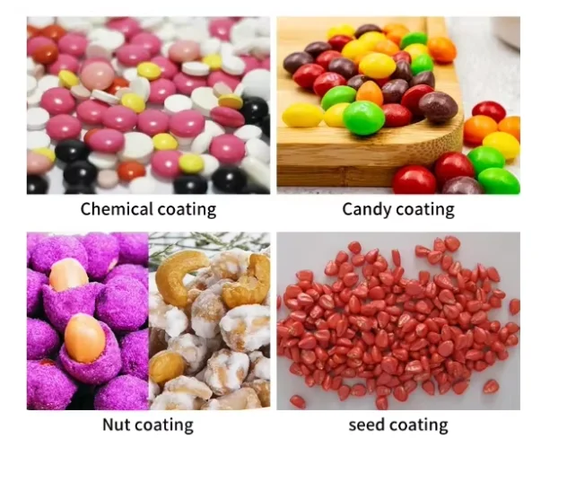 Automatic Peanut Snack Drum Chocolate Coating And Seasoning Pan Nut Sugar Coating Machine For Food