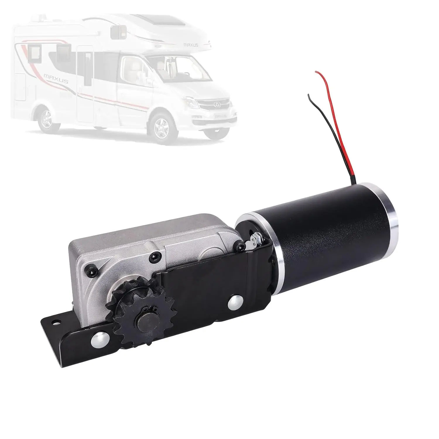 225008 RV Slide Out Motor & Gear Housing Replacement for BAL Accu-Slide Cable Slider Out System, Gear Motor & Gear Housing, Gear