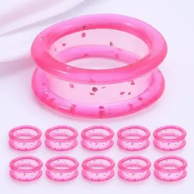 

20Pcs Silicone Finger Rings Hair Cutting Shear Thumb Inserts Finger Protector Barber Grooming Scissor Grips Pink