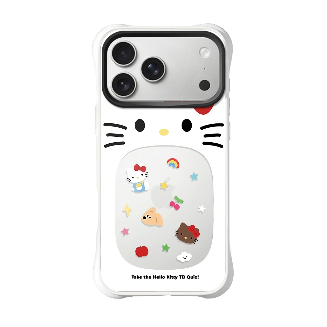 Kawaii Sanrio Trendy Hello Kitty Painted Clear Girlish Case For IPhone 17 Pro Max 16 15 14 Pro PC+TPU Four-Coner Anti-drop Cover view 2