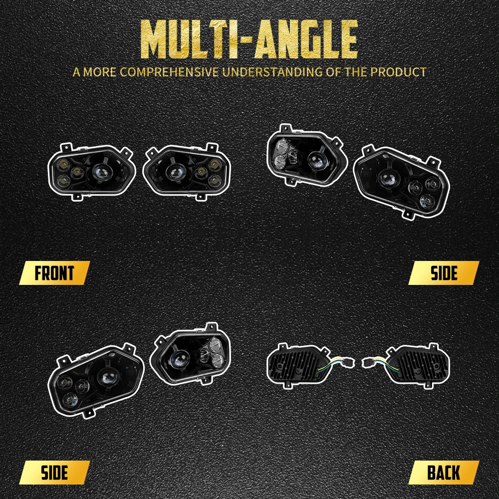 폴라리스 스포츠맨 XP 850 2009-2013 XP 550 2009-2010 2014용 오토바이 LED 헤드라이트 전조등 하이 로우 빔 라이트 램프