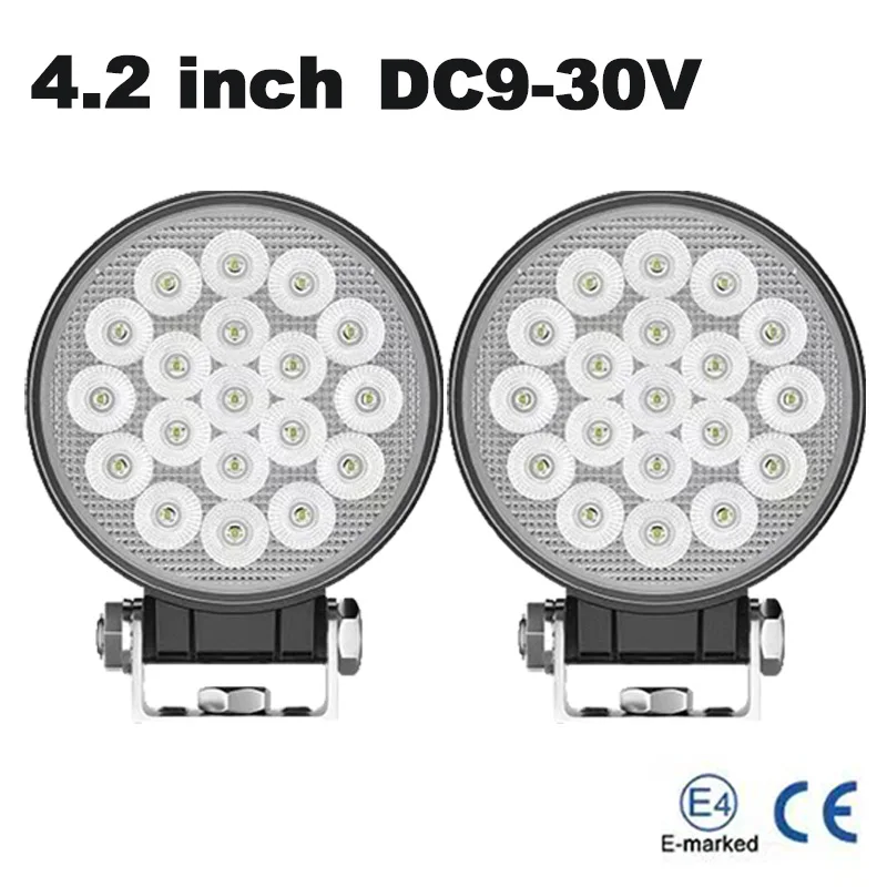 

4.2inch 9-30V Round LED Offroad Lights Work light Driving Light Pod Bumper Roof Fog Light Fit for Boat, Jeep, ATV, SUV Headlight