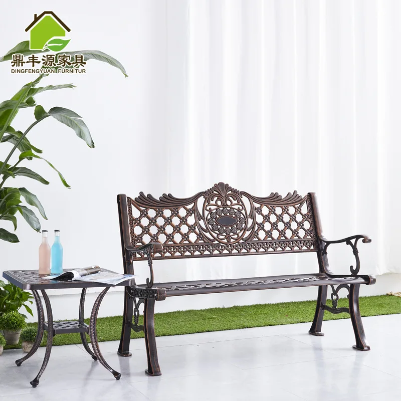 

Outdoor cast aluminum park chair, outdoor courtyard garden forest garden leisure seat, anti-corrosion, waterproof