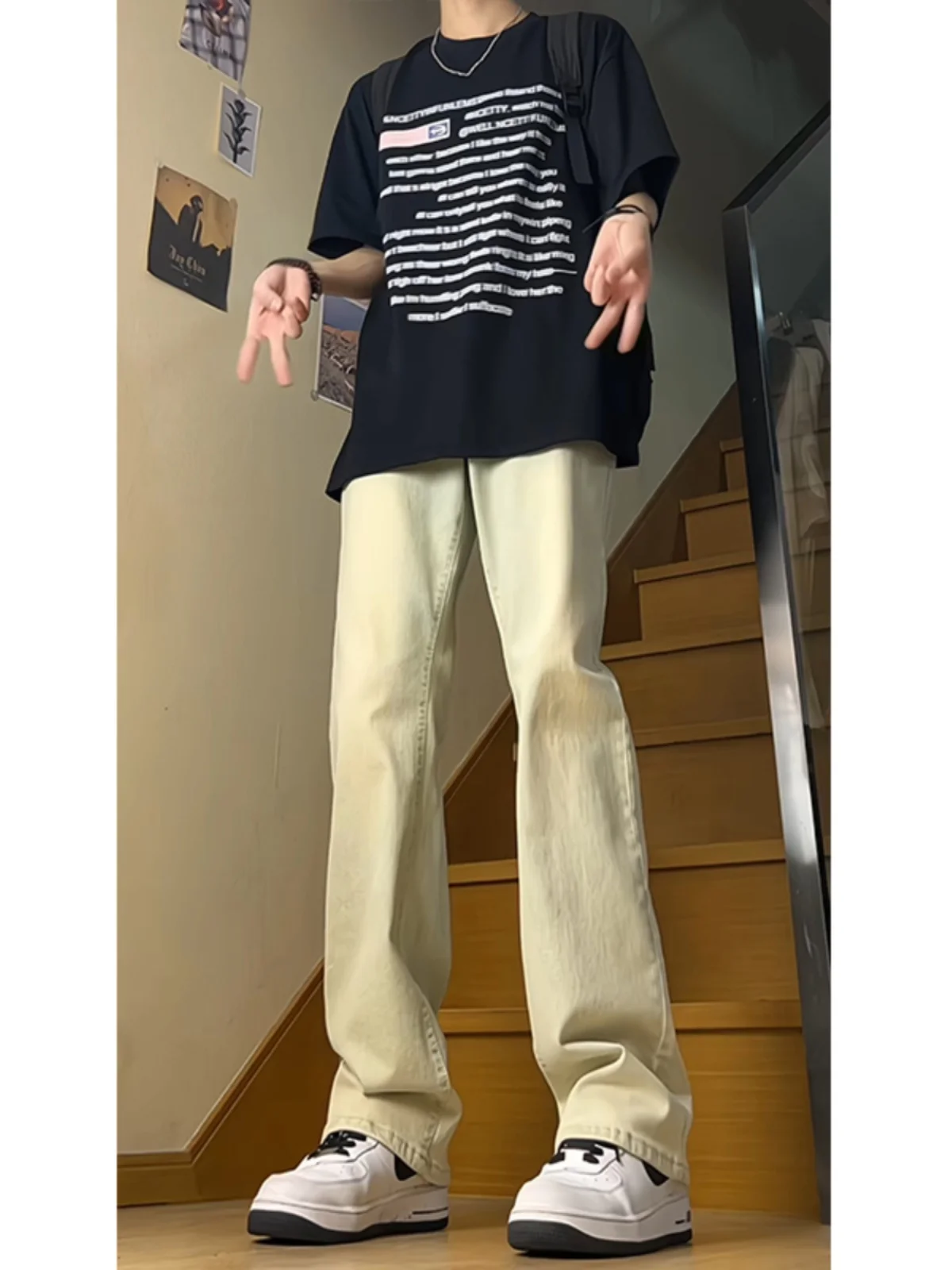 

Мужские джинсы Cleanfit желтого цвета, прямой крой, в стиле американского стритстайла, из износостойкой смесовой ткани (хлопок/полиэстер), летние.