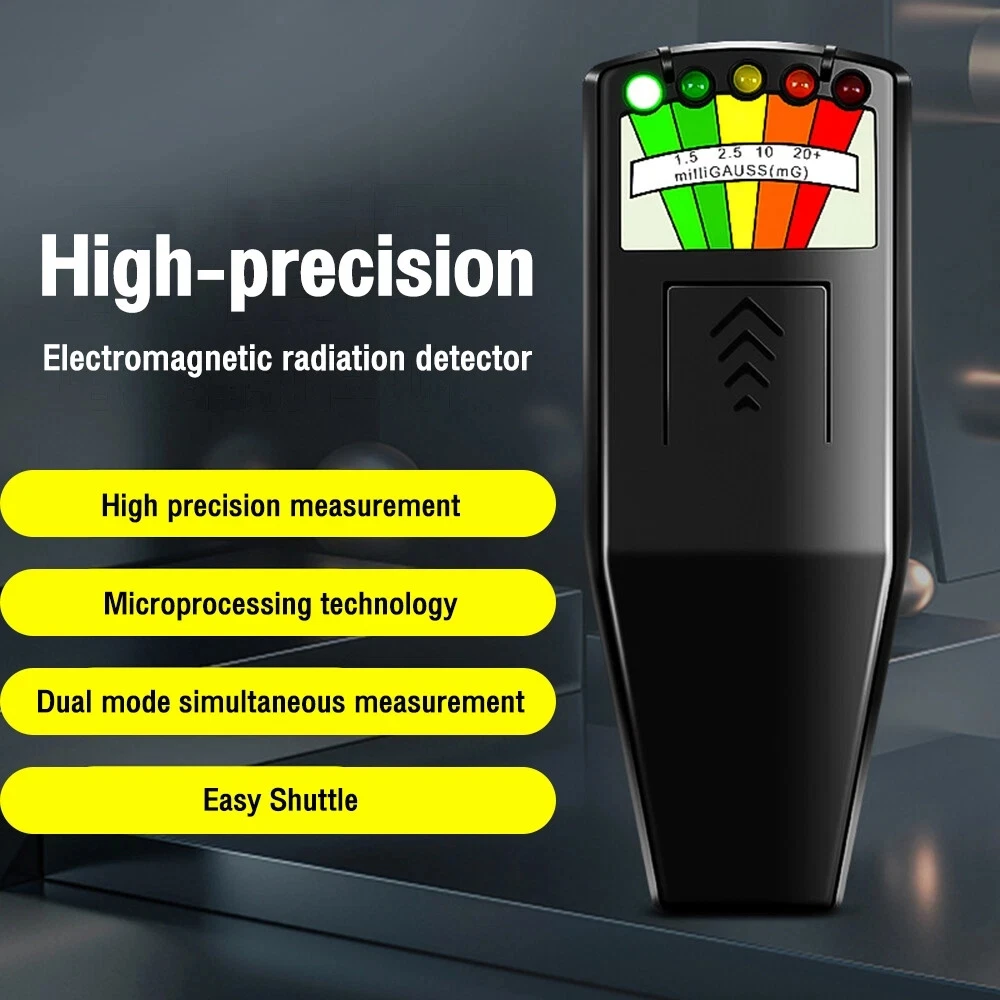 Misuratore EMF a 5 LED per caccia ai fantasmi Rilevatore di campo magnetico Tester per apparecchiature paranormi Contatore portatile Tester professionale per misuratori EMF