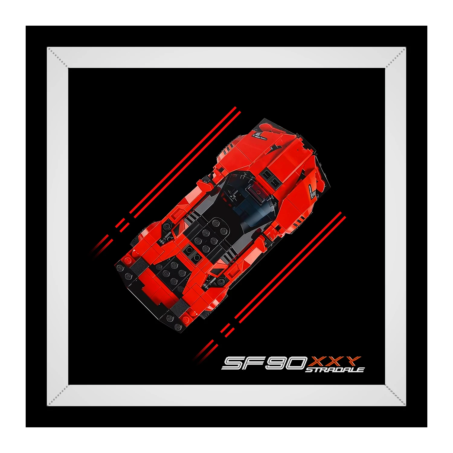 Display Frame Box for LEGO Speed ​​Champions 77242-77259 Collectible Mini Racers,dustproof storage view 5