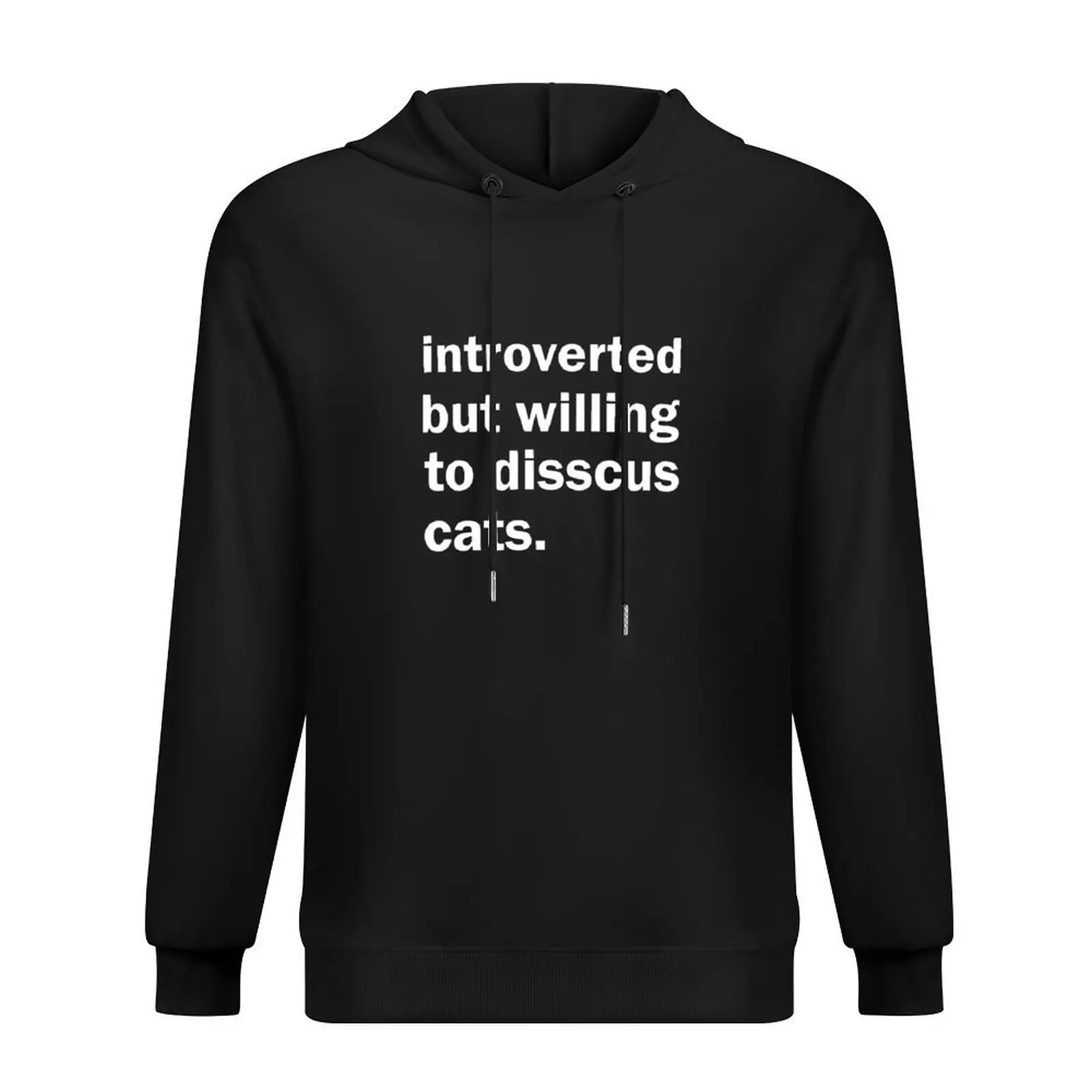 

Introverted But Willing To Discuss Cats Hoodie korean autumn clothes korean clothes japanese style hooded shirt mens hoodie