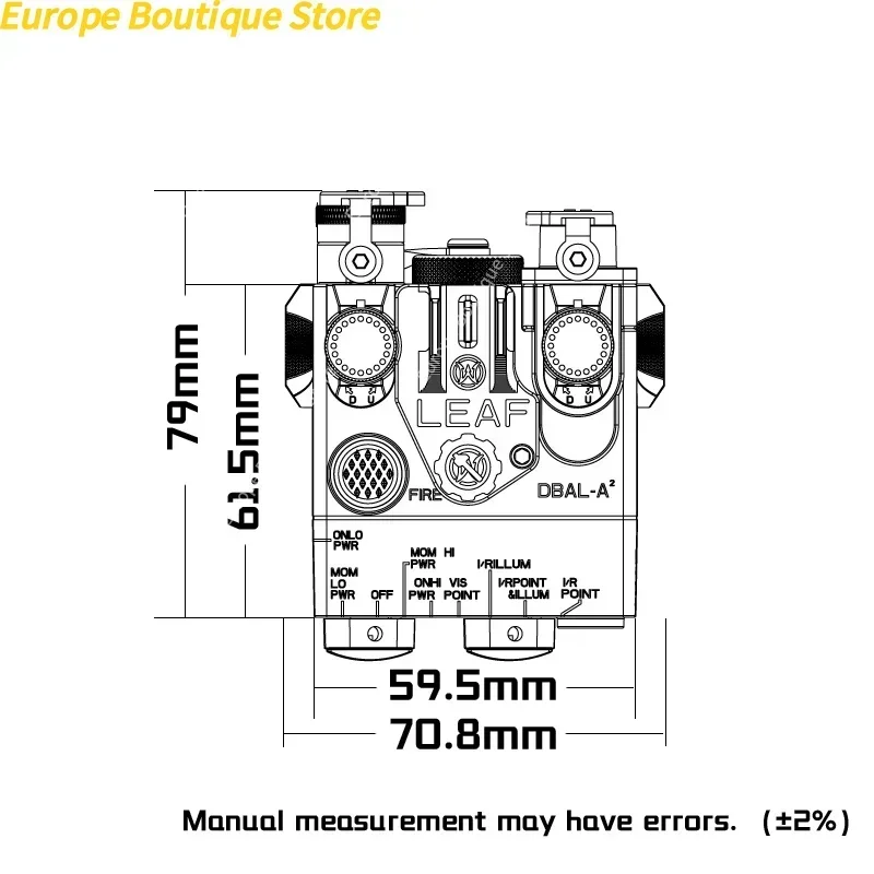 2026 NEW PEQ-15 DBAL-A2 Green Laser IR LED Flashlight Strobe Battery Box Pressure Switch 20mm Rail Mount - view 4