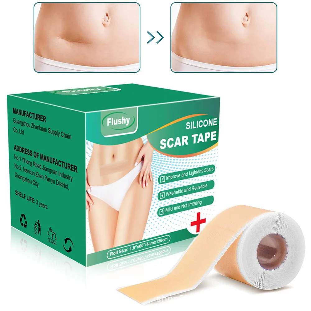 

150/300cm Silicone Scar Tape Surgical Scars Medical Grade Efficient Surgery Wound Patches Stickers Keloid Section Surgery Burn