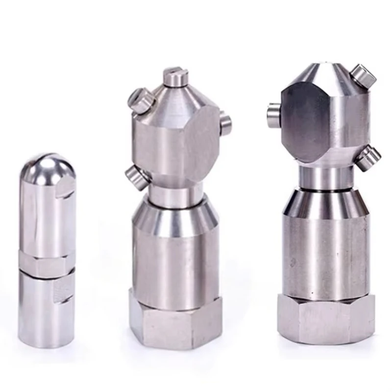 فوهة غسيل حاوية دوارة 360 درجة، موصل تنظيف دوار للنظافة الأنثوية 1/2 "3/4" لتنظيف الخزان