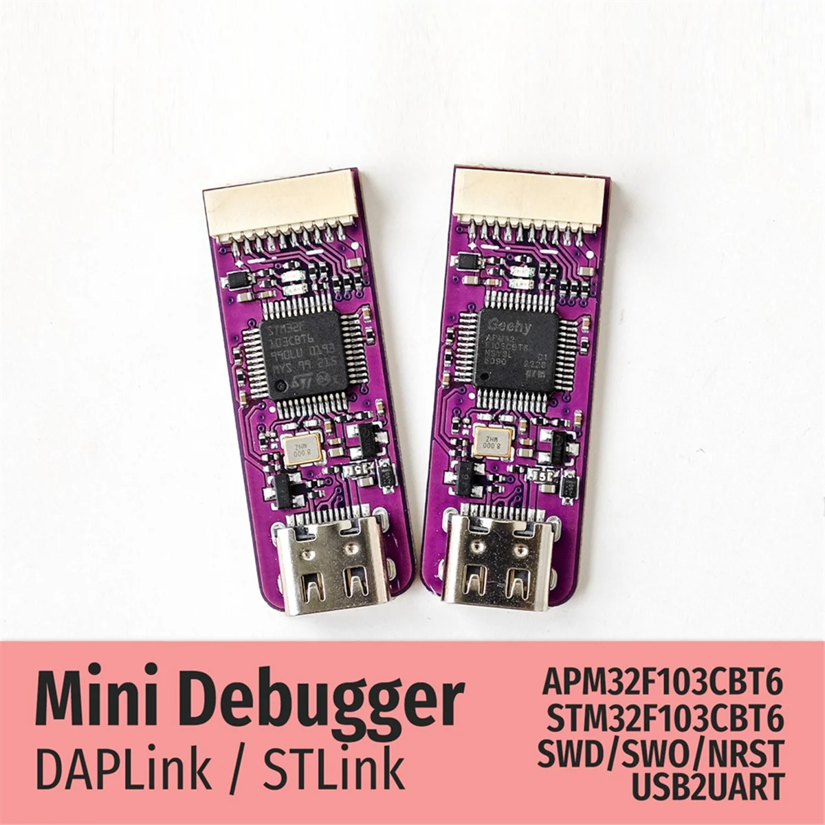 Mini depurador STLink V2.1 Depurador APM32F103CBT6 Chip SWD SWO USB para módulo Uart-ABPS