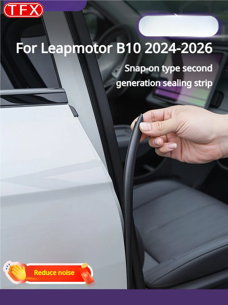 For Leapmotor B10 2024 2026 Car Styling B-Pillar Door Seal Strip Soundproof Dustproof Waterproof Noise Reduction Pro Accessories