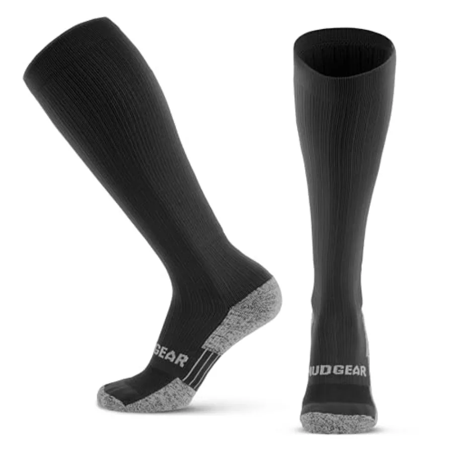

MudGear Graduated Compression Socks, Durable, Sweat-Resistant OCR Performance Socks with Cushioned Footbed, Made in USA