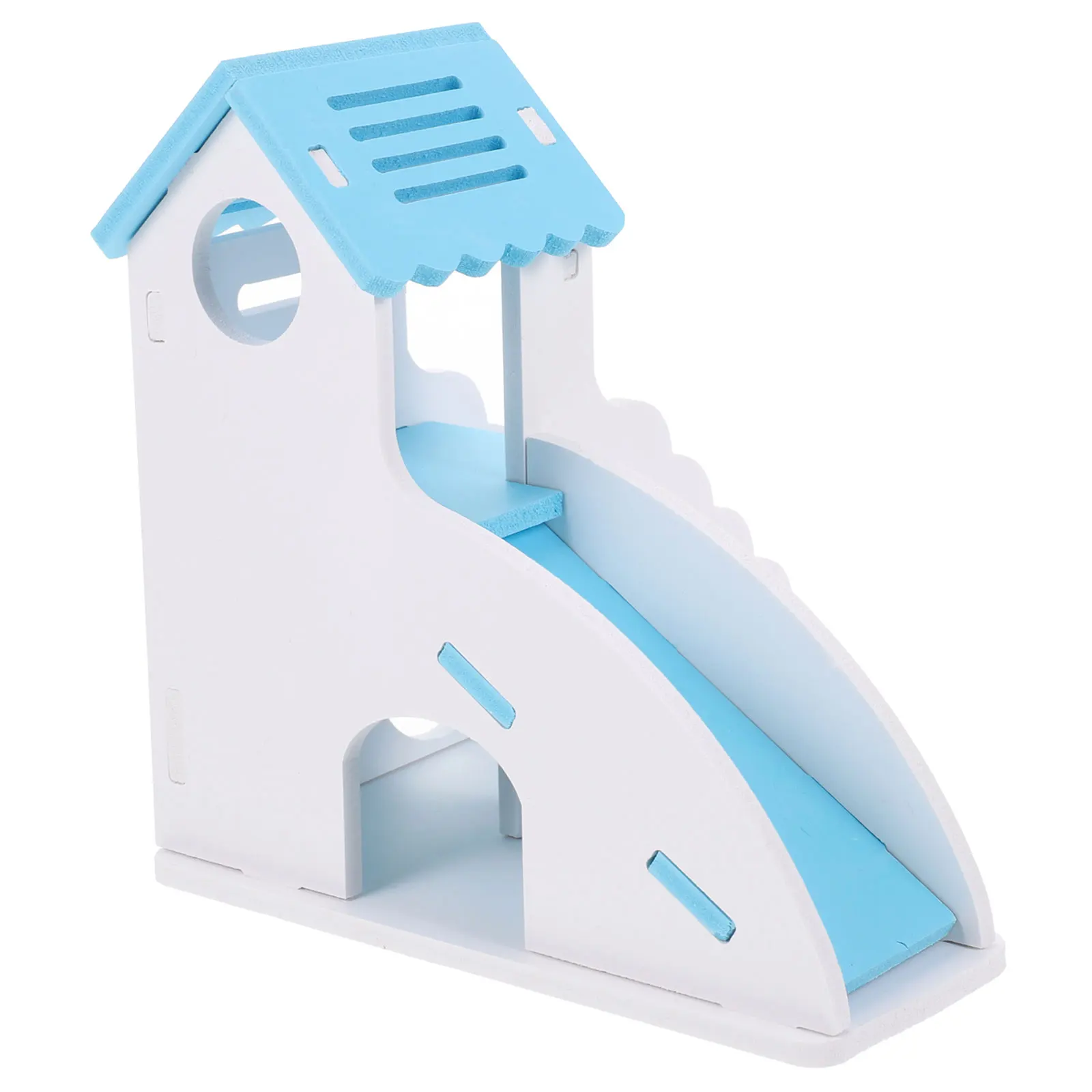 

Bright Colored Hamster Villa Hideaway Hut with Climbing Ladder Slide and Peeping Spot Cozy Nest Shelter for Hamster Exploration