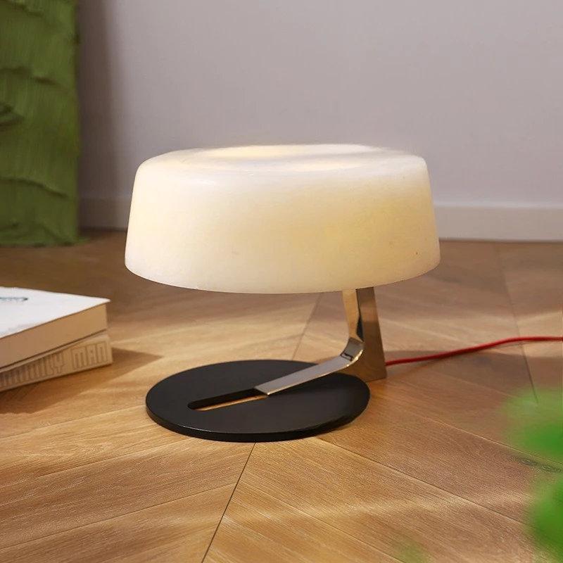 

Retro marble table lamp simple background living room bedside designer villa atmospheric lamp