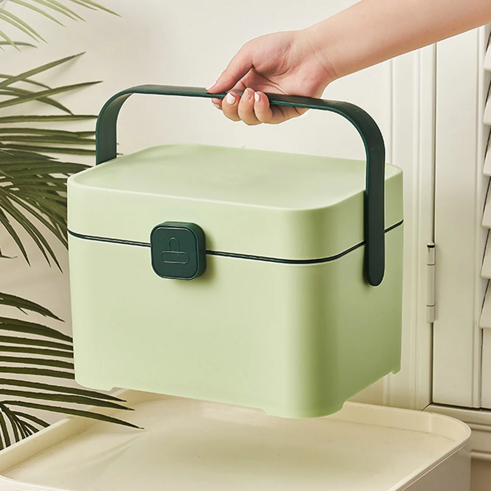 

Multi-Use Storage Box Portable Organizer Lidded Container Multifunctional Vanity Desk Travel Home Storage Container