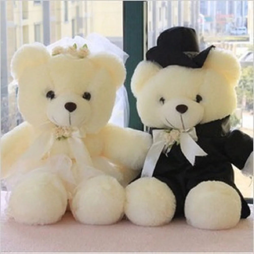 

a pair of Wedding bear toys lovers wedding teddy bear dolls wedding gift about 40cm