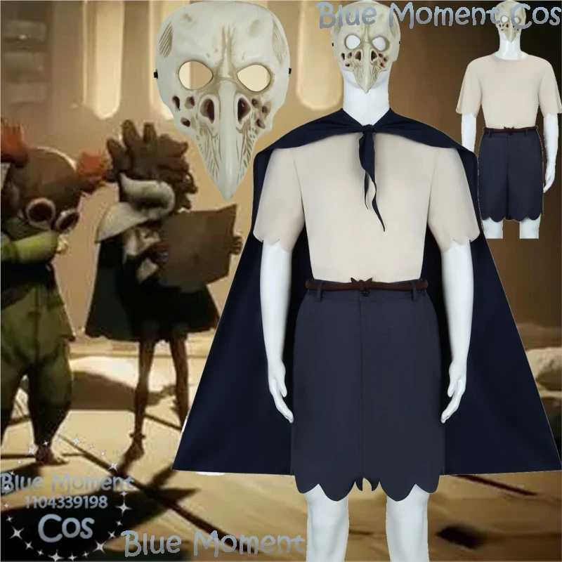 alone-cossplay-piccolo-gioco-incubi-costume-3-uomini-donne-cos-prop-teschio-testa-di-uccello-maschera-mantello-nero-holloween-party-gioco-di-ruolo-set