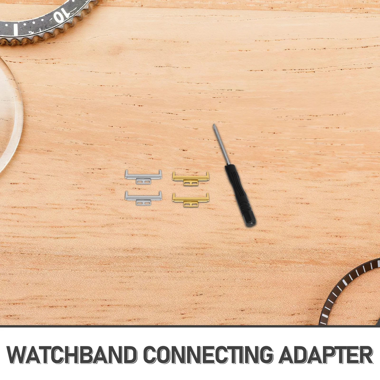 

4 Pcs Watch Connector Metal Strap Watchband Tool Replaceable Adapter Connecting Accessory Man