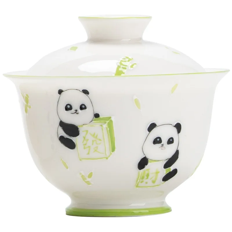 

Ceramic tea bowl with lid Small Kung Fu tea set
