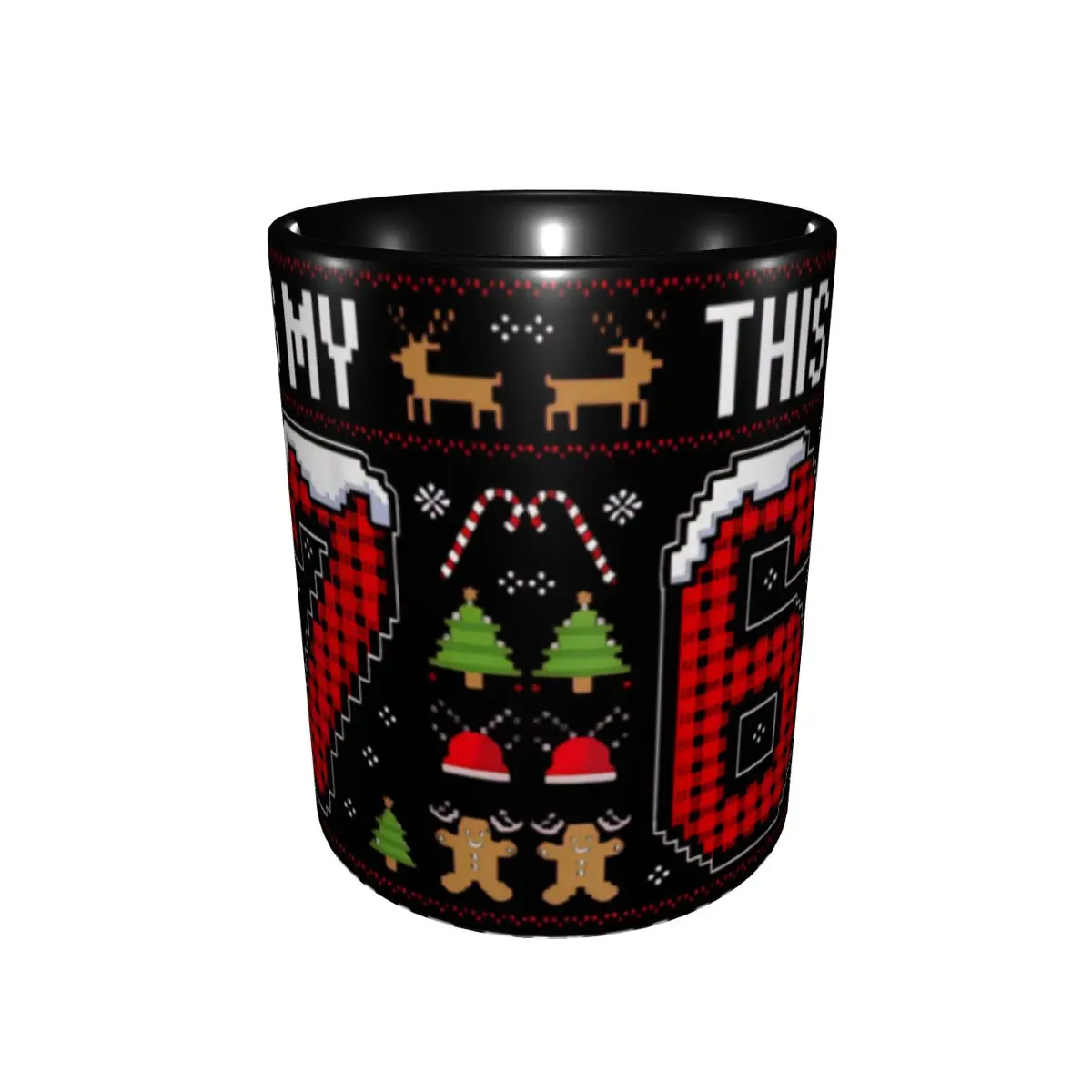 Santa 67 Christmas 6 7 Meme Gen Alpha Meme Six Seve Coffee Mugs Fun Tea Cups For Home