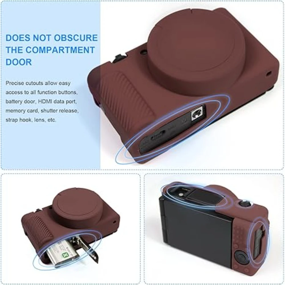 

Protective cover silicone case Photography bag , For Sony ZV-1 Accessories Camera Protective Cover zv1 + free tempered film
