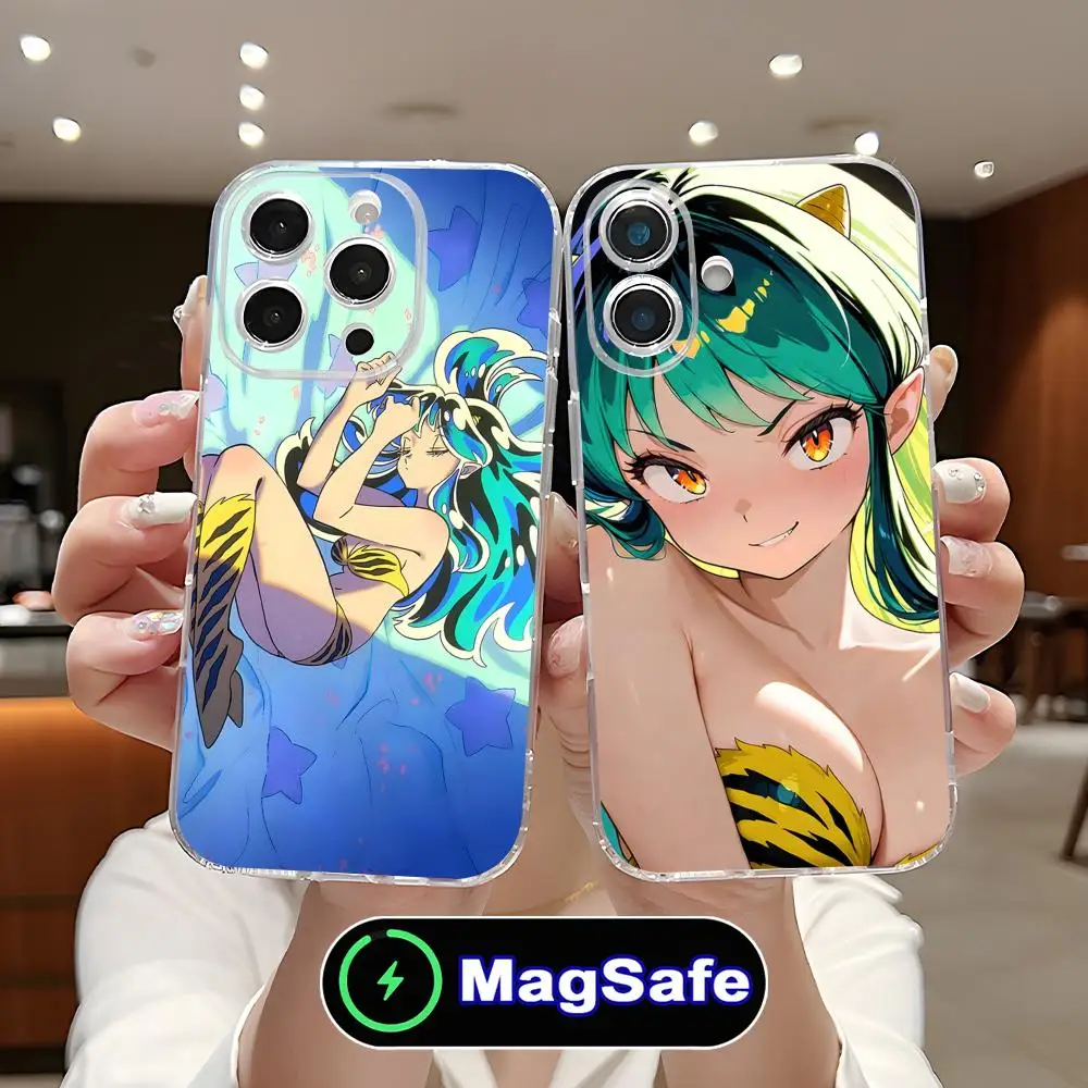 

Anime Urusei Yatsura Lum Phone Case for iPhone 17 16 15 14 13 12 11 Air Pro Max Plus Mini Magsafe Clear Colorful Cover Pretty