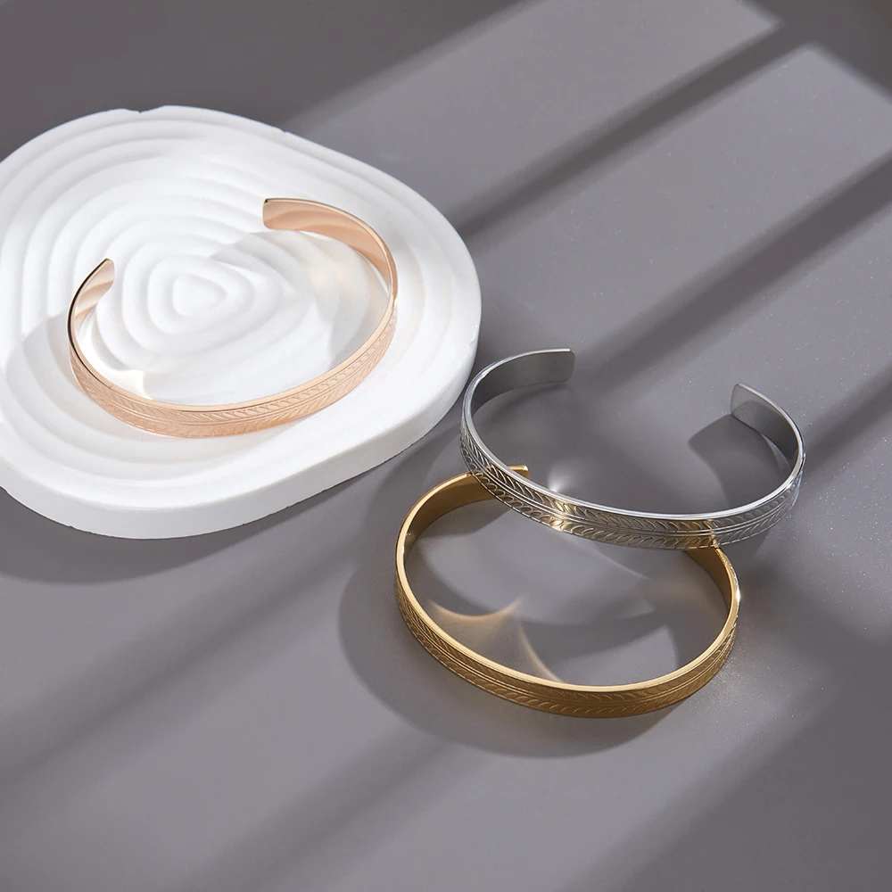 

New wheat ear bracelet, personalized fashionable stainless steel women's bracelet,retro style jewelry,open design,gift for women