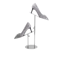 Double-headed Shoe Display Rack Shoe Store Men's And Women's Shoes High Heel Display Rack Stainless Steel Display Shooting Props